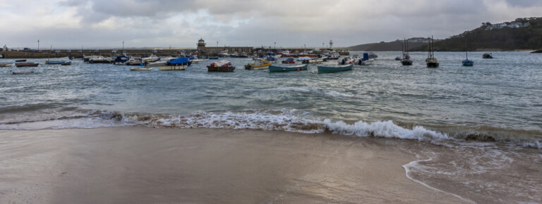 Evening at the harbour, St. Ives, Cornwall, UK