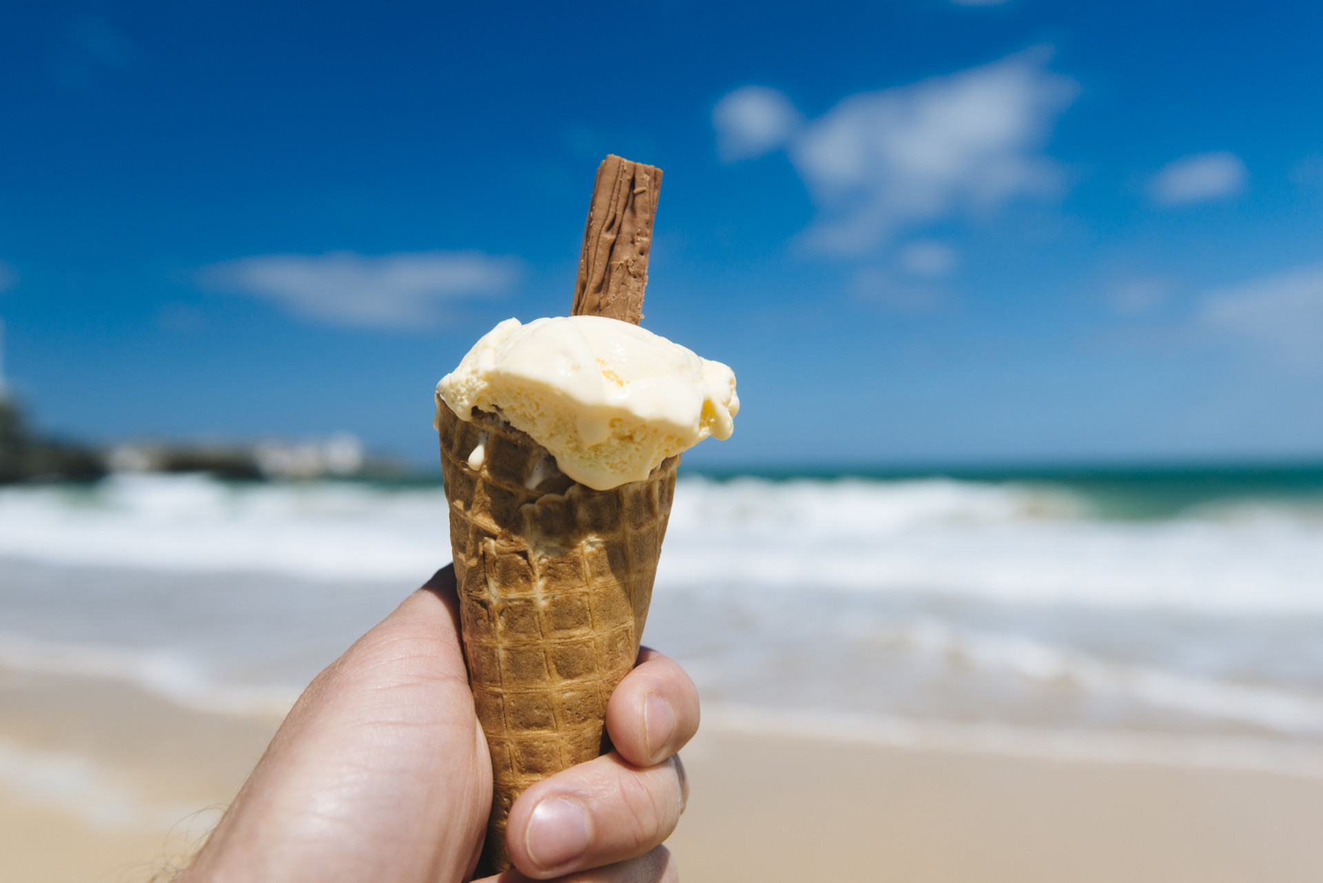 Ice-cream at St Ives beach