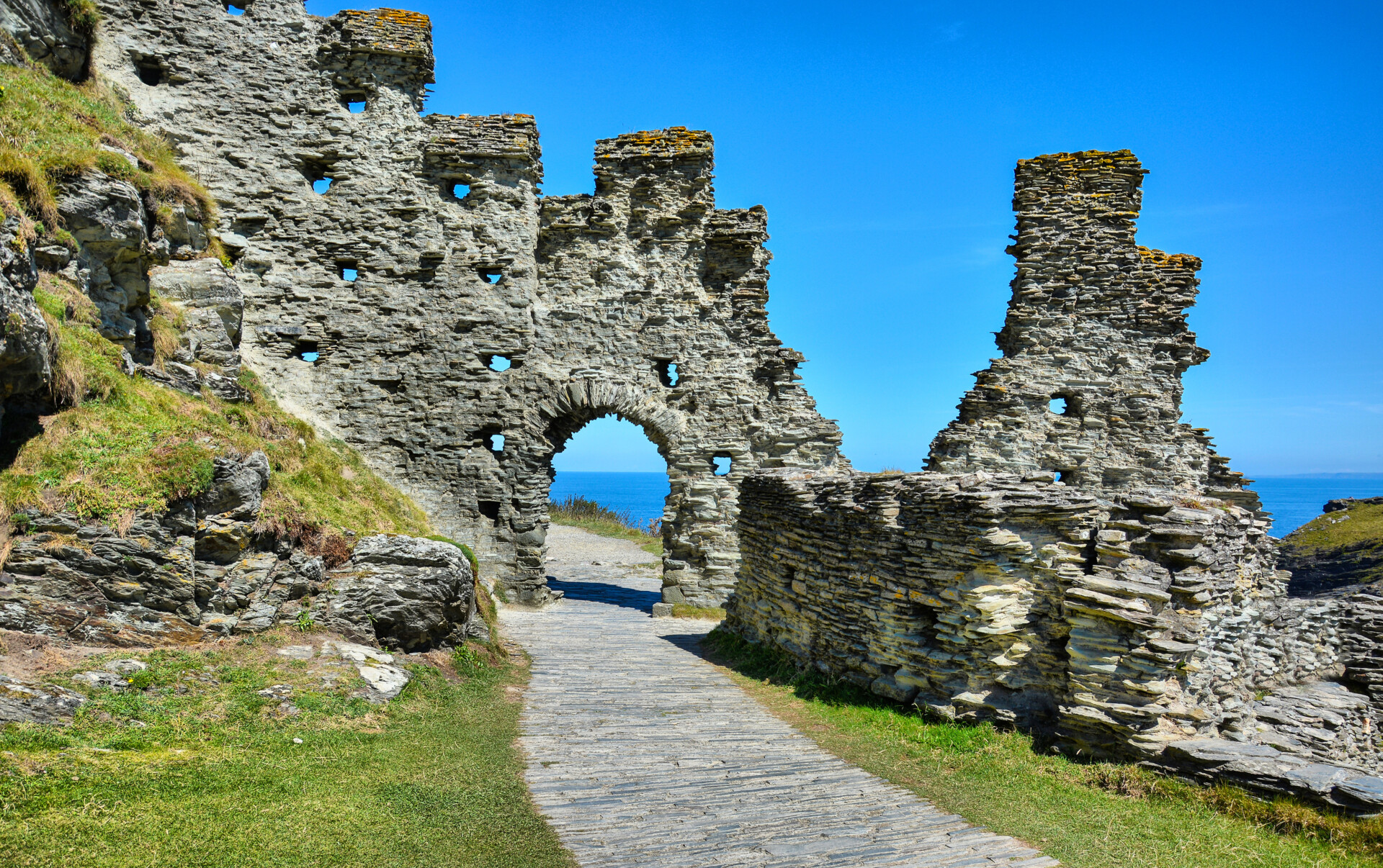 Tintagel Castle ruins, Cornwall
